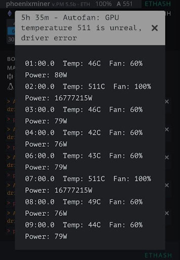 Gpu driver error no temps hive os как исправить