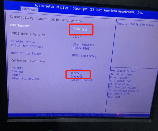 some motherboard biosgen2 settings reference image