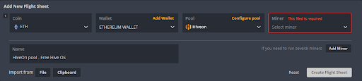 Mining on Hiveon pool