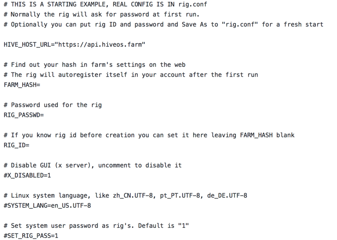 Optimisation RIG de minage sur HIVE OS